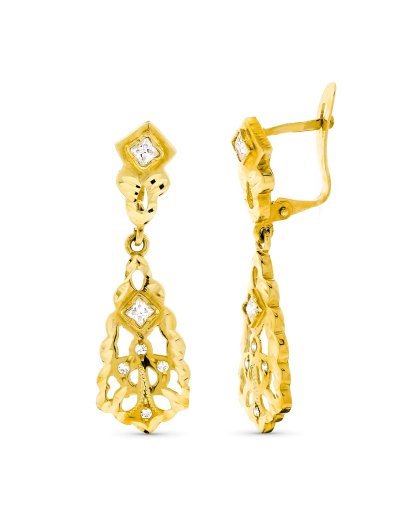 18K PENDIENTES ORO AMARILLO...