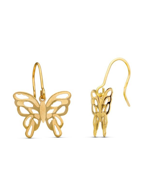 18K PENDIENTES ORO AMARILLO LASER...