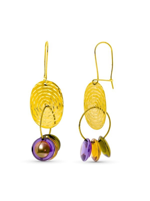 18K PENDIENTES ORO AMARILLO LARGOS...