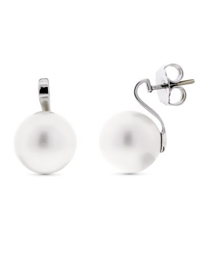 18K PENDIENTES ORO BLANCO...