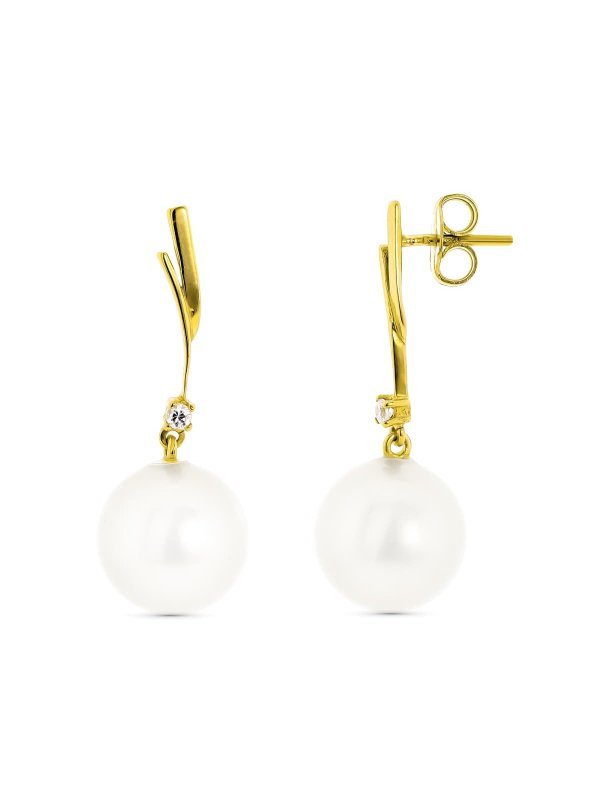 18K PENDIENTES ORO AMARILLO CON...