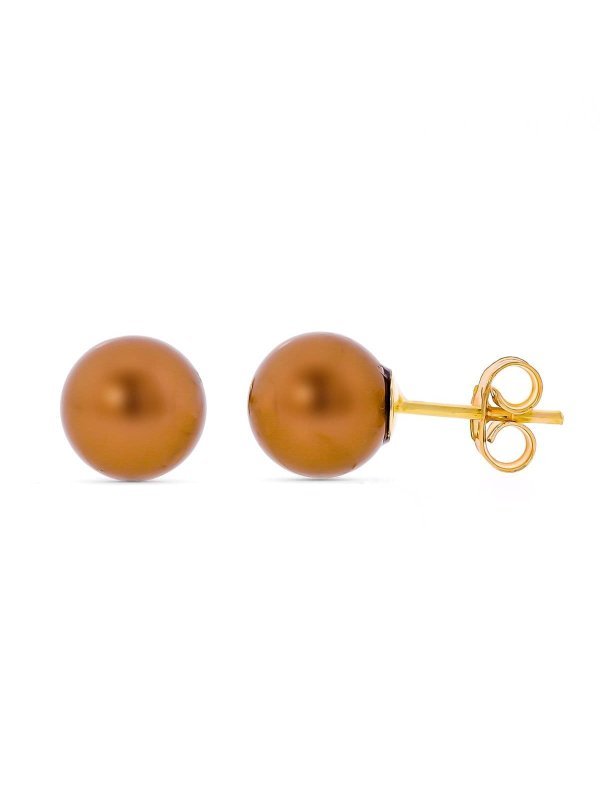 18K PENDIENTES ORO AMARILLO PERLA...