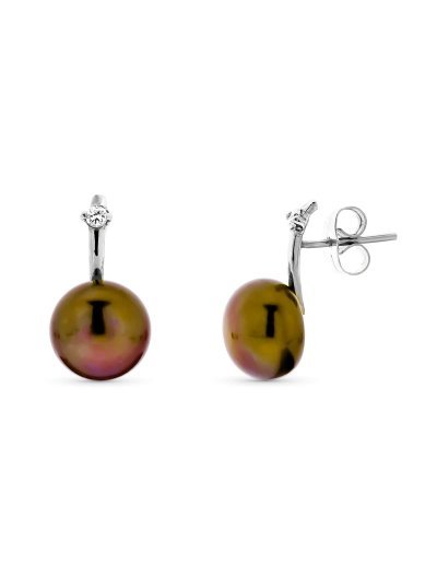18K PENDIENTES ORO BLANCO...