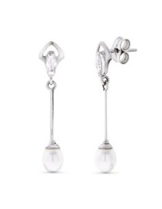 18K PENDIENTES ORO BLANCO...