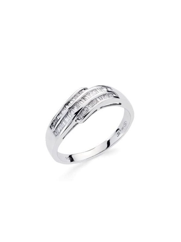 18K SORTIJA ORO BLANCO DIAMANTES...