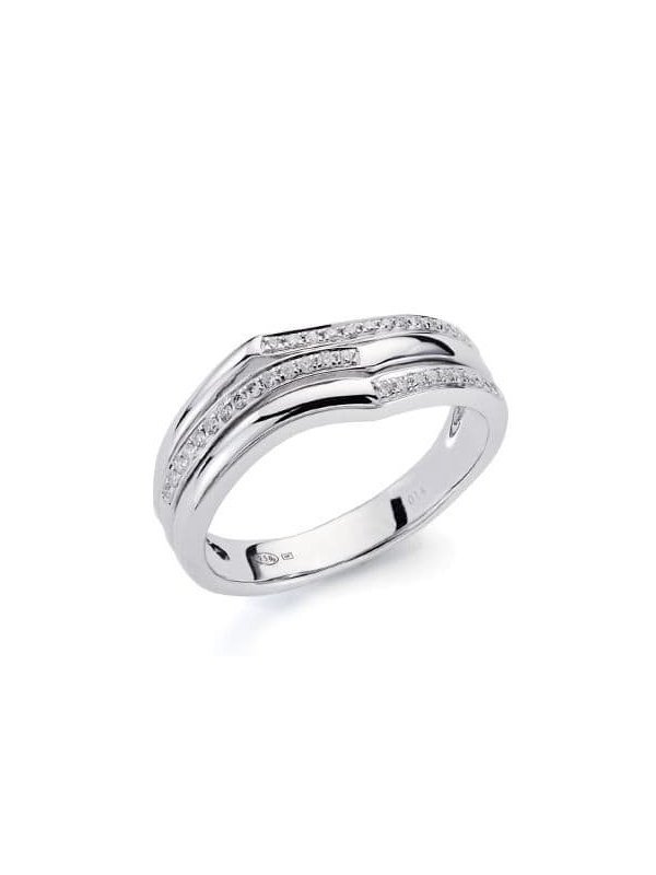 18K SORTIJA ORO BLANCO 38 DIAMANTES...