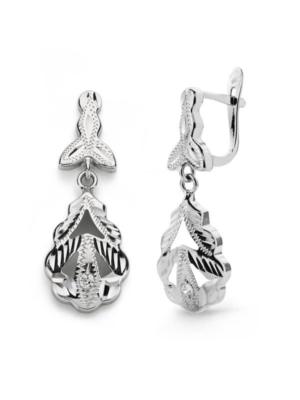 18K PENDIENTES CUBANAS 26X10 MM