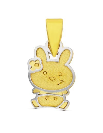 18K COLGANTE ORO BICOLOR...