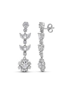 18K PENDIENTES ORO BLANCO...