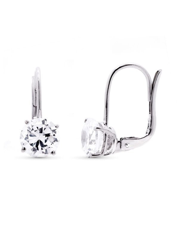 18K PENDIENTES CIRCONITAS 18X7 MM