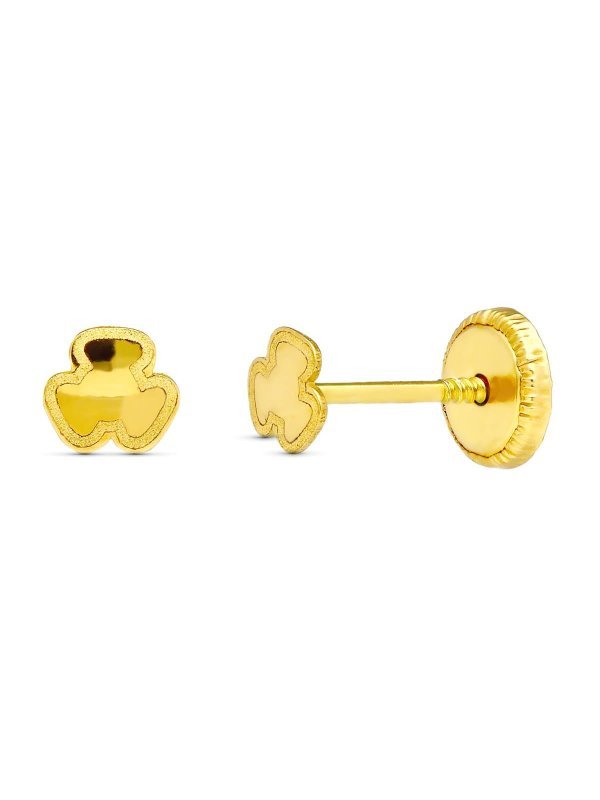 18K PENDIENTES ORO AMARILLO TREBOL....