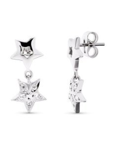 18K PENDIENTES ORO BLANCO...