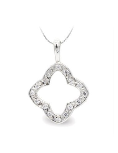 18K COLGANTE ORO BLANCO CIRCONITAS...