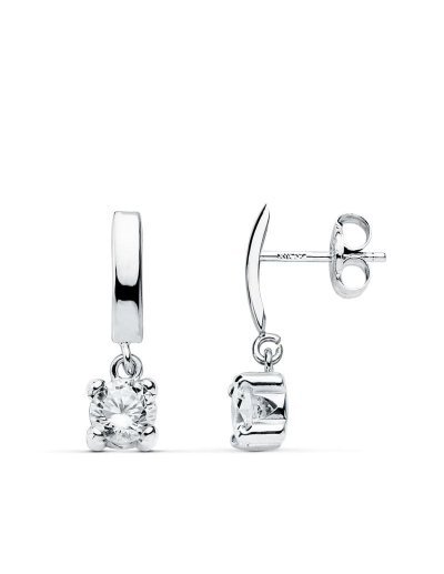 18K PENDIENTES ORO BLANCO...