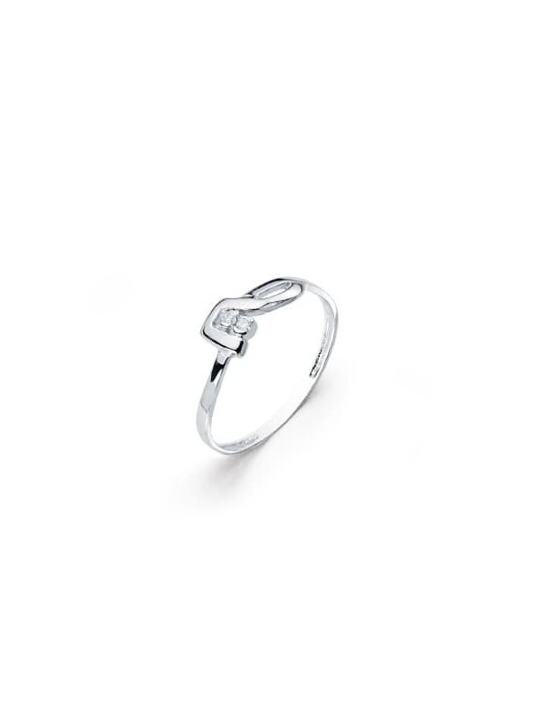 18K SORTIJA ORO BLANCO DIAMANTES...