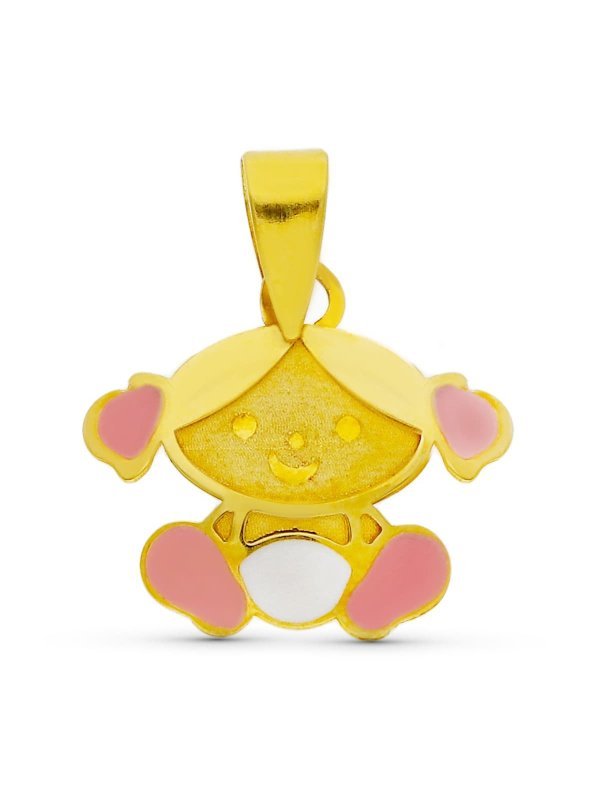 18K COLGANTE ORO AMARILLO ESMALTE...