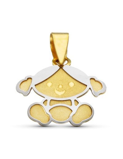 18K COLGANTE ORO BICOLOR...