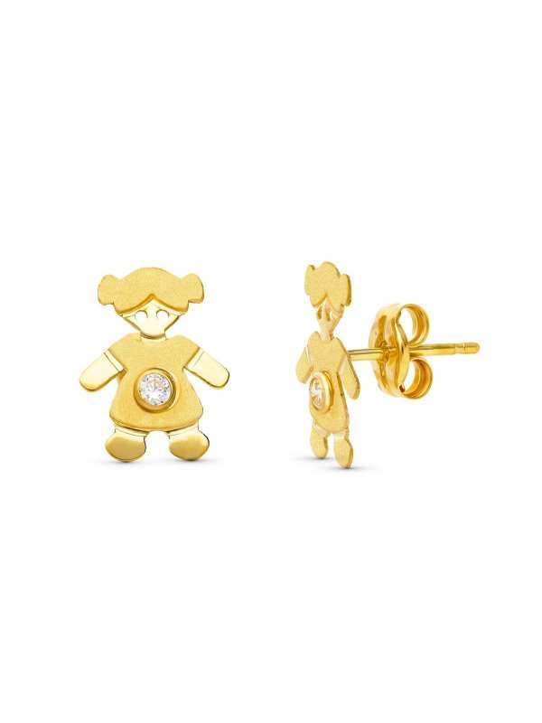 18K PENDIENTES ORO AMARILLO NIÃ‘A...