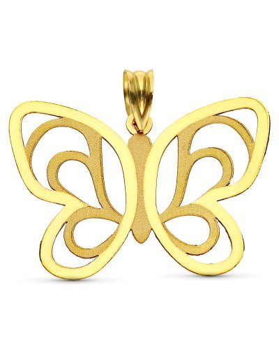18K COLGANTE LASER MARIPOSA...