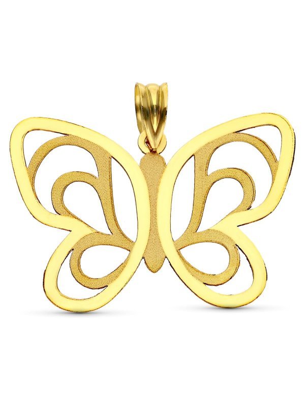 18K COLGANTE LASER MARIPOSA 32X24 MM