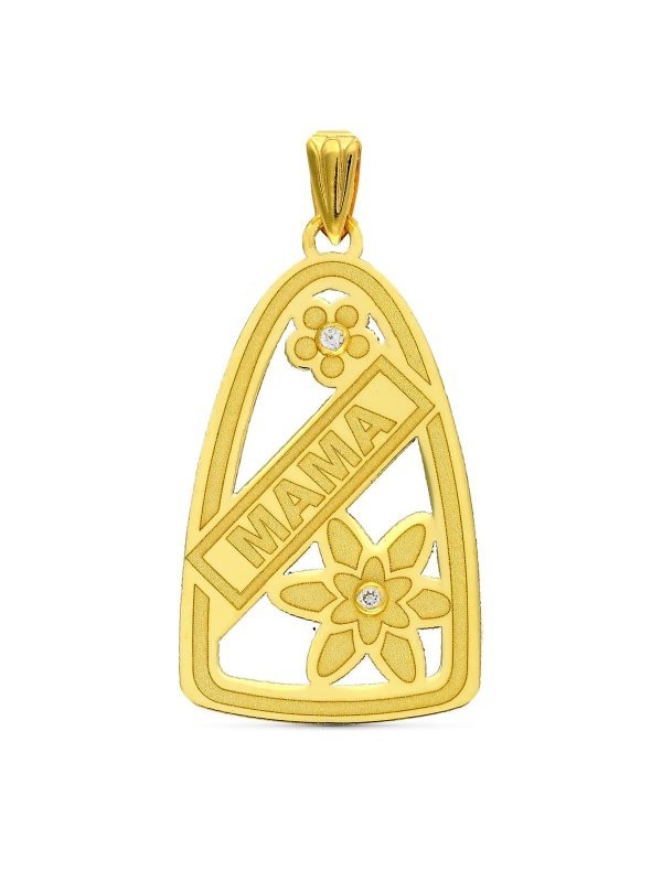 18K COLGANTE ORO AMARILLO LASER MAMA...
