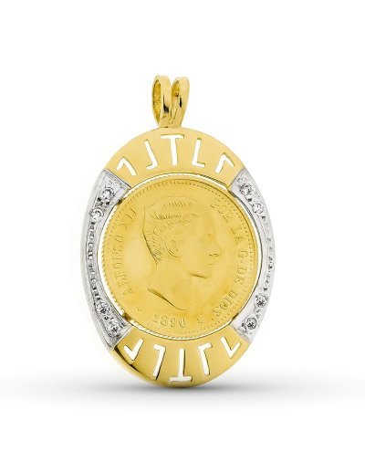 18K COLGANTE ORO BICOLOR...