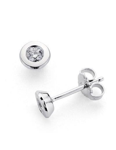 18K PENDIENTES ORO BLANCO...