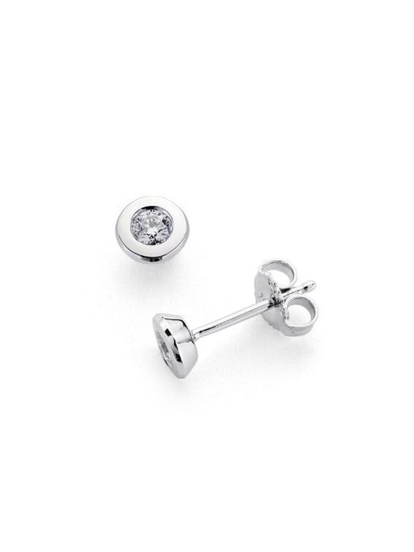 18K PENDIENTES ORO BLANCO DIAMANTES...