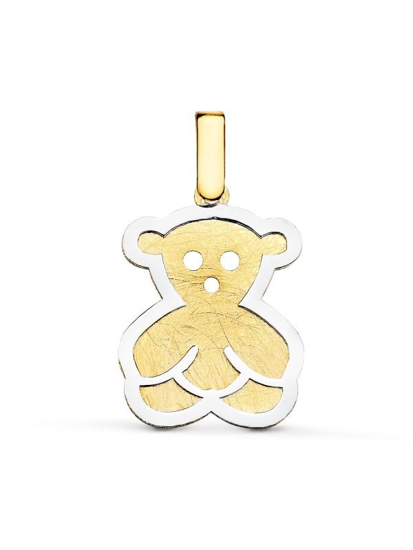 18K COLGANTE ORO BICOLOR OSO...