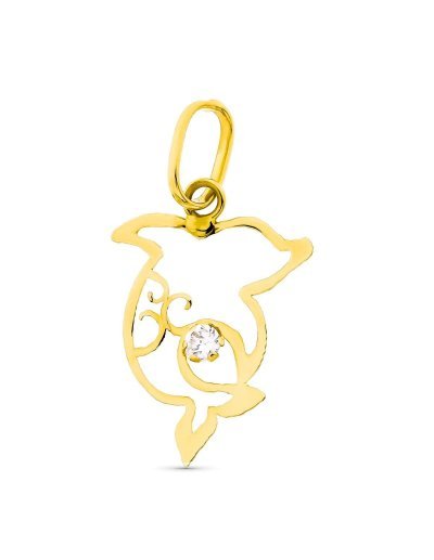 18K COLGANTE DELFIN...