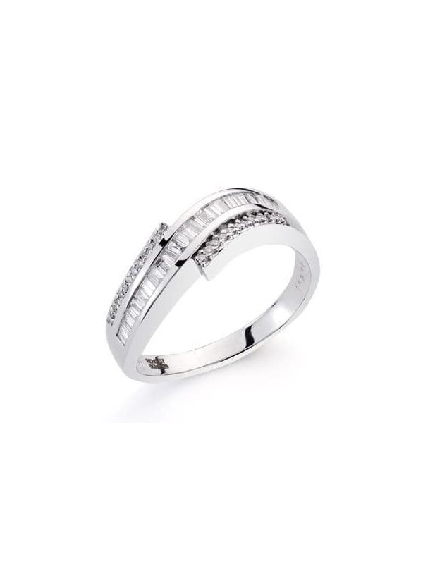 18K SORTIJA ORO BLANCO DIAMANTES...