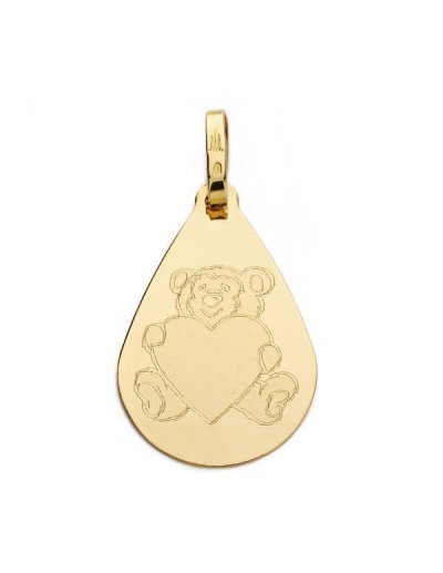 18K COLGANTE GOTA OSO...