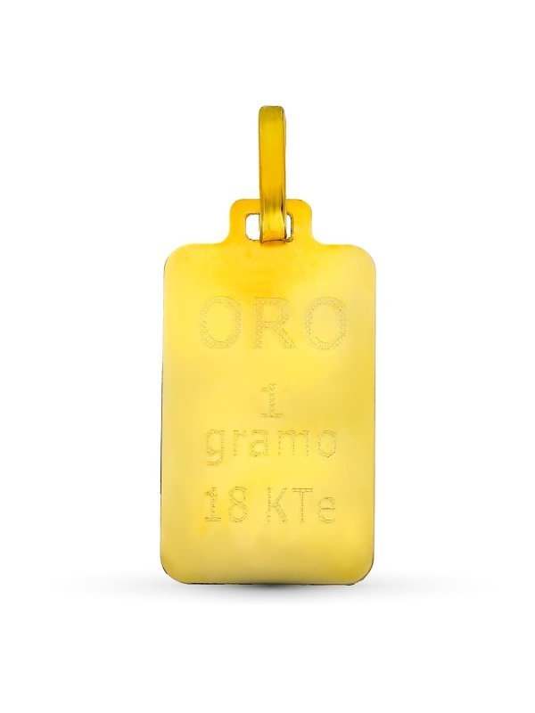 18K COLGANTE ORO AMARILLO LINGOTE 1...