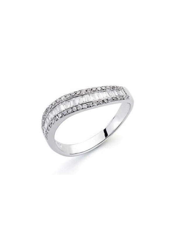 18K SORTIJA ORO BLANCO DIAMANTES...