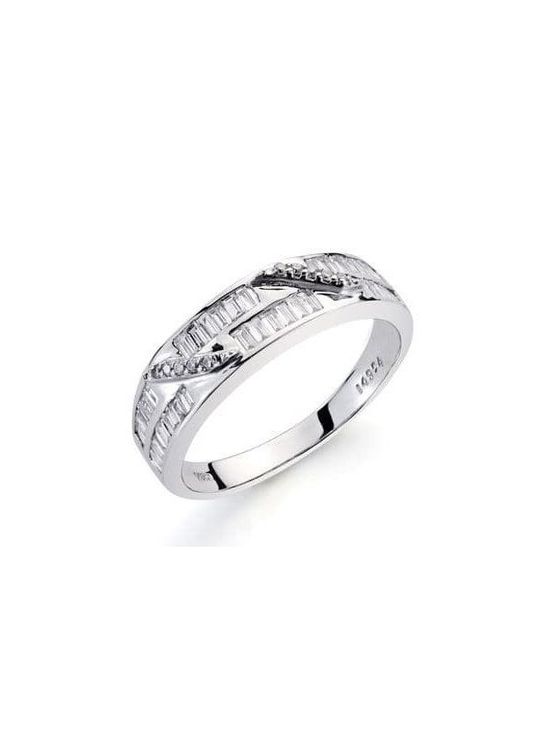 18K SORTIJA ORO BLANCO DIAMANTES...