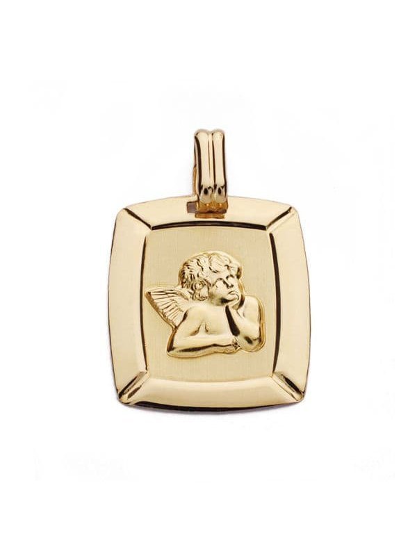 18K MEDALLA ANGEL BURLON LASER 20X17 MM