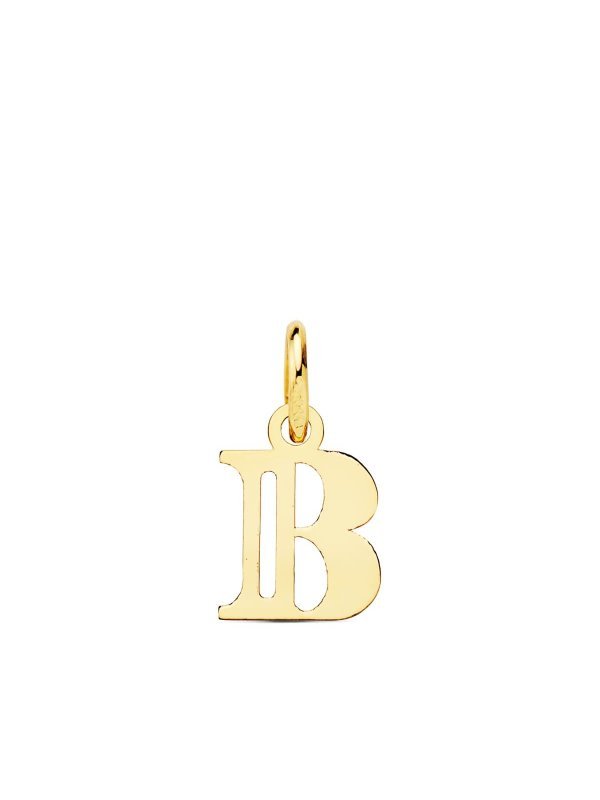 18K COLGANTE LETRA  B  . 11X9 MM