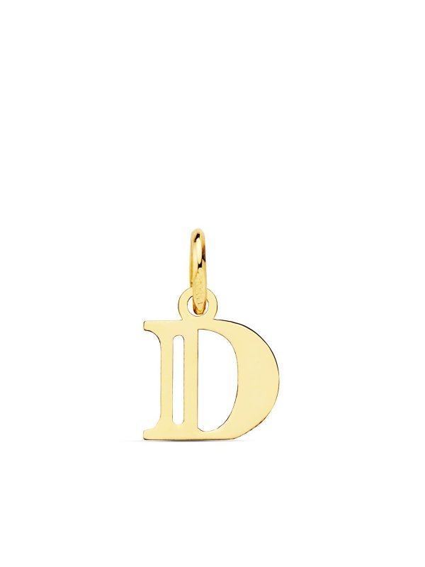 18K COLGANTE LETRA  D  . 11X9 MM