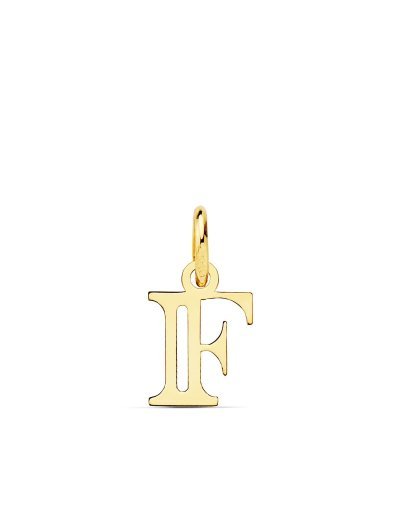 18K COLGANTE LETRA  F  11X8 MM