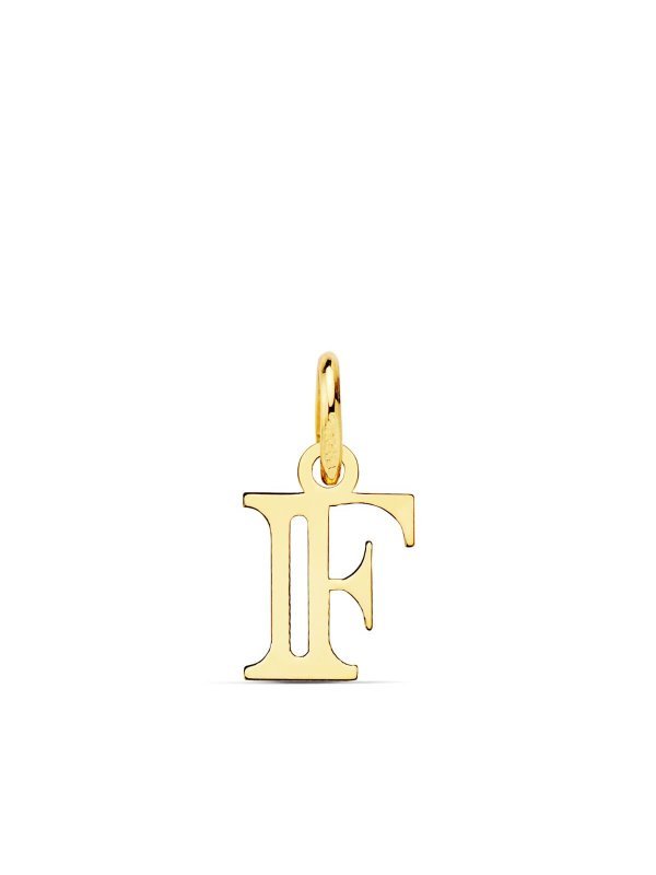 18K COLGANTE LETRA  F  11X8 MM