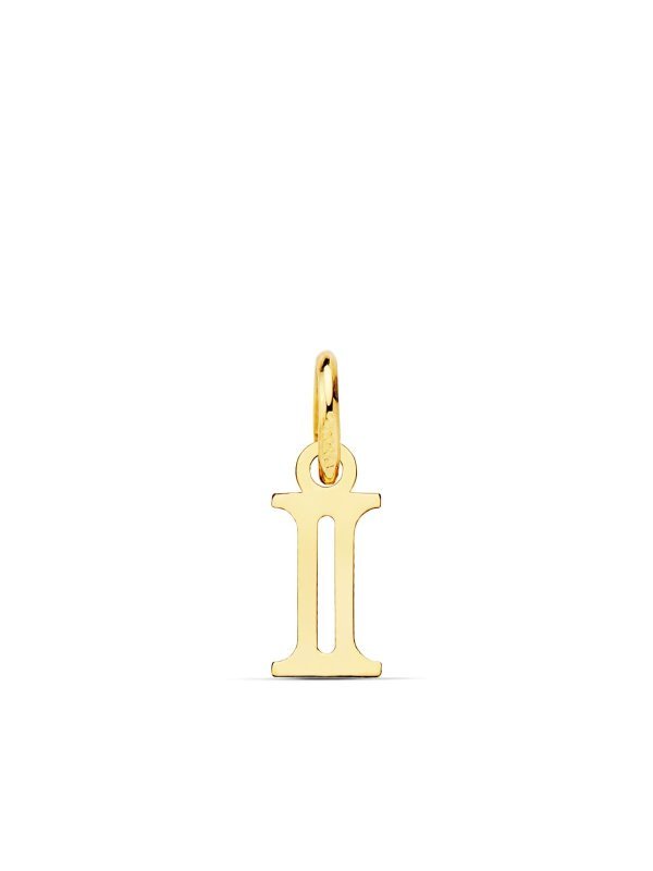 18K COLGANTE LETRA  I  . 11X5 MM