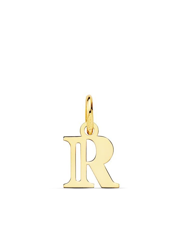 18K COLGANTE LETRA  R  11X9 MM
