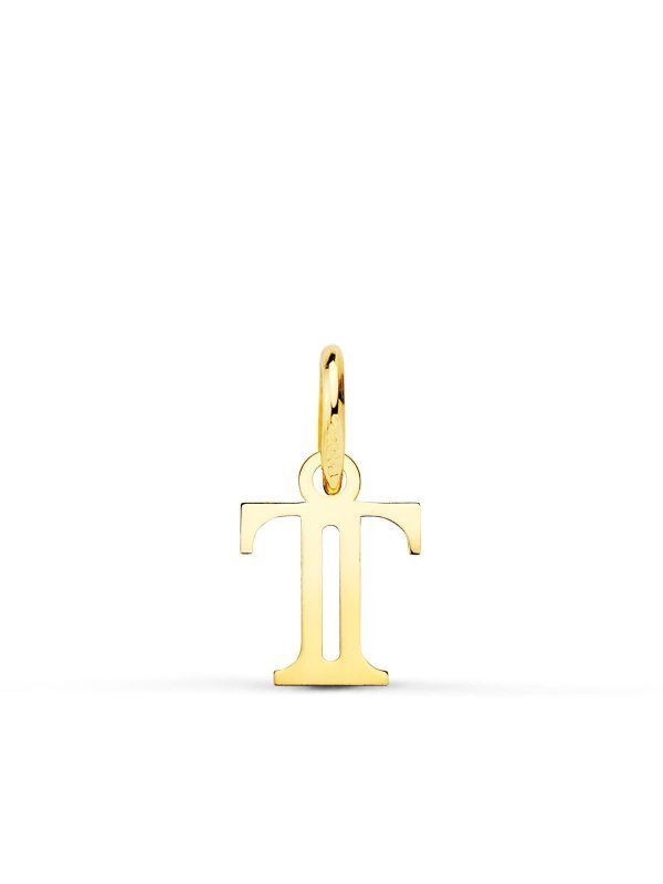 18K COLGANTE LETRA  T  . 11X9 MM