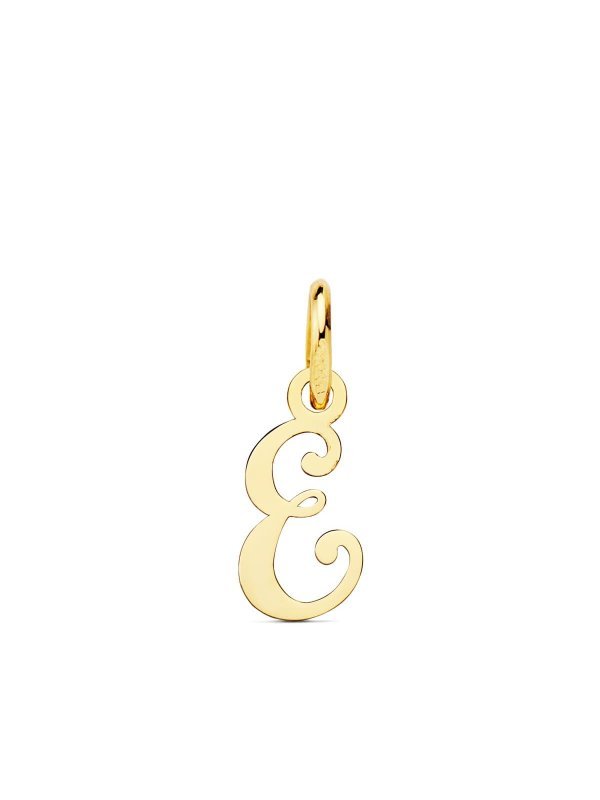 18K COLGANTE LETRA  E  12X6 MM