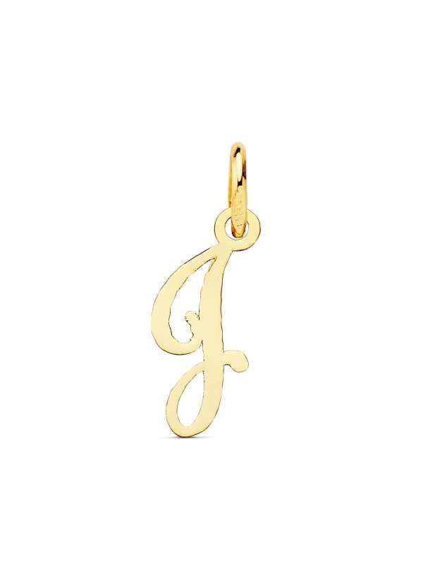 18K COLGANTE LETRA  J  . 15X6 MM