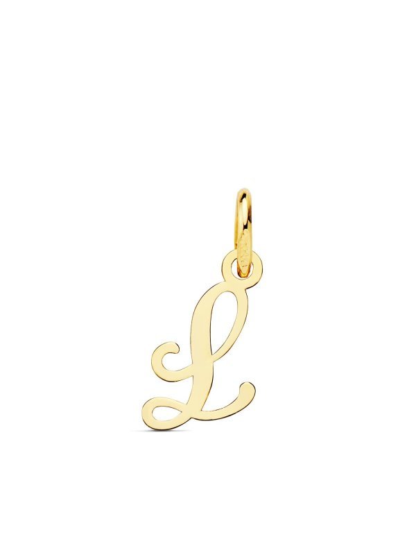 18K COLGANTE LETRA  L  . 10X8 MM