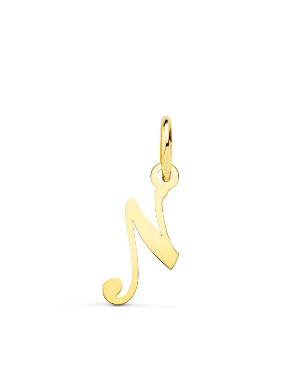 18K COLGANTE LETRA  N  15X8 MM
