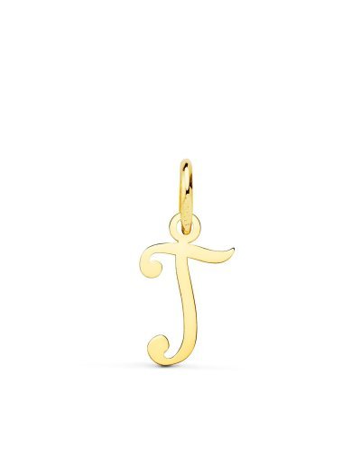 18K COLGANTE LETRA " T "...