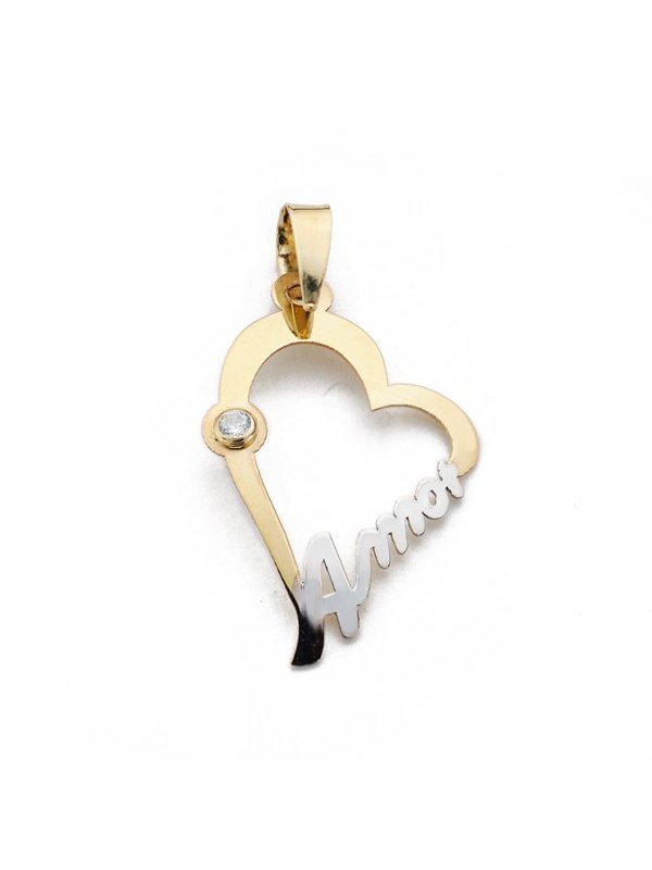18K COLGANTE ORO AMARILLO CORAZON...