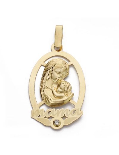 18K COLGANTE MADRE LASER....